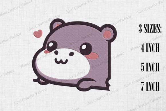 Cute Hippo Peeking from Wall Review for Real Embroidery Projects