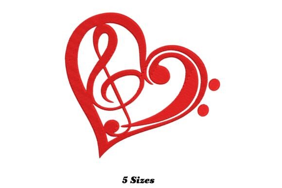 Heart Music Notes: A Craft Fair-Ready Embroidery Design?