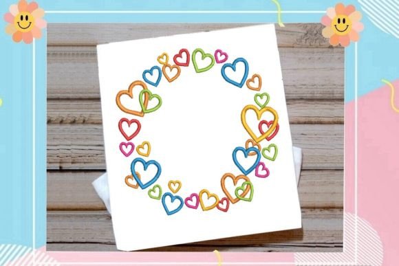 Multi-Color Multi-Heart Circle: A Seasonal Embroidery Gem