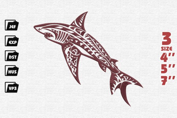 Tribal Shark: A Bold, Whimsical Design for Craft Fair Standouts