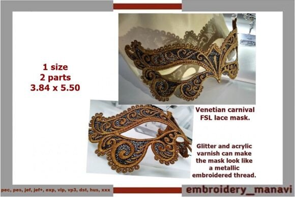 Venetian FSL Lace Carnival Mask – A Striking Craft Fair Statement